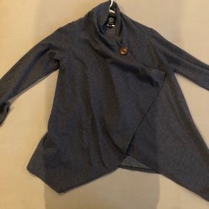 Bobeau one button asymmetrical sweater, like new!